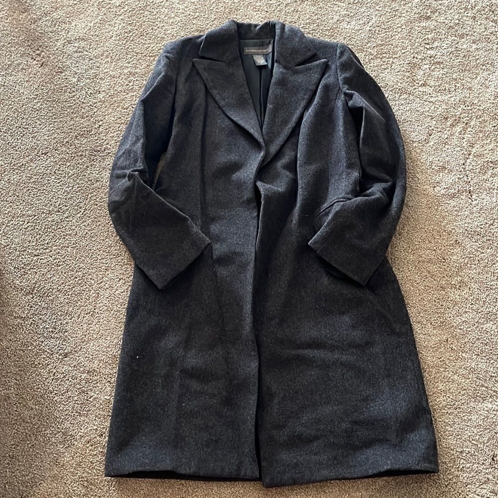 Banana Republic grey wool long pea coat sz XS